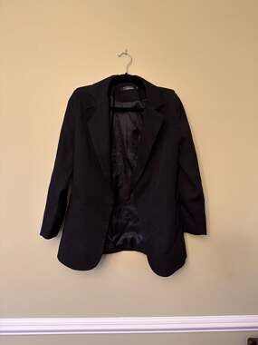 Dazorie Black Open Front Blazer Size S
